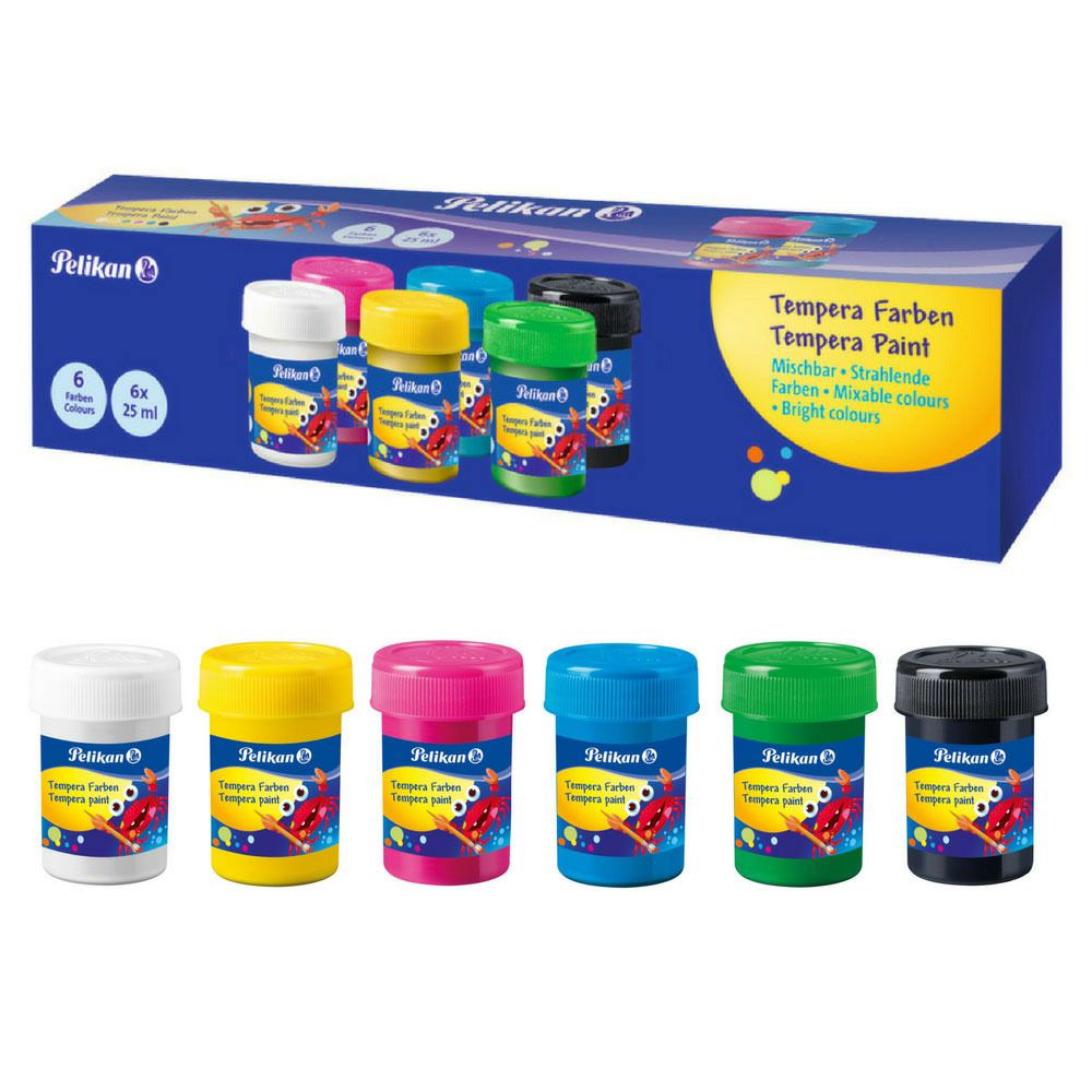 غواش 6 لون حنجور / tempera سعة (25ml)